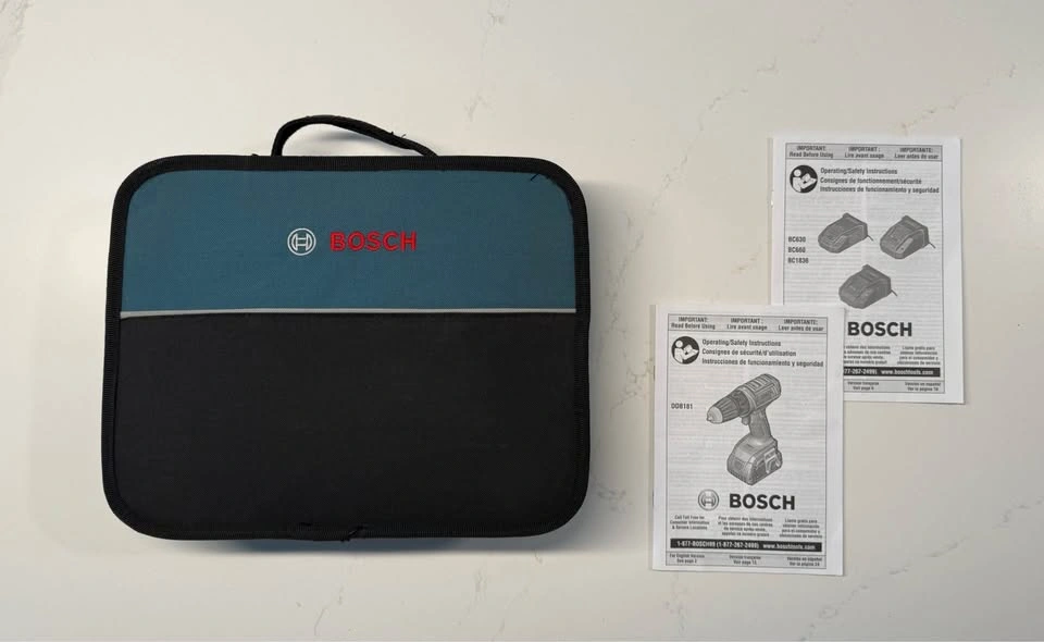 Bosch 18V power drill with 2 Li-ion batteries/charger and bits - photo 3