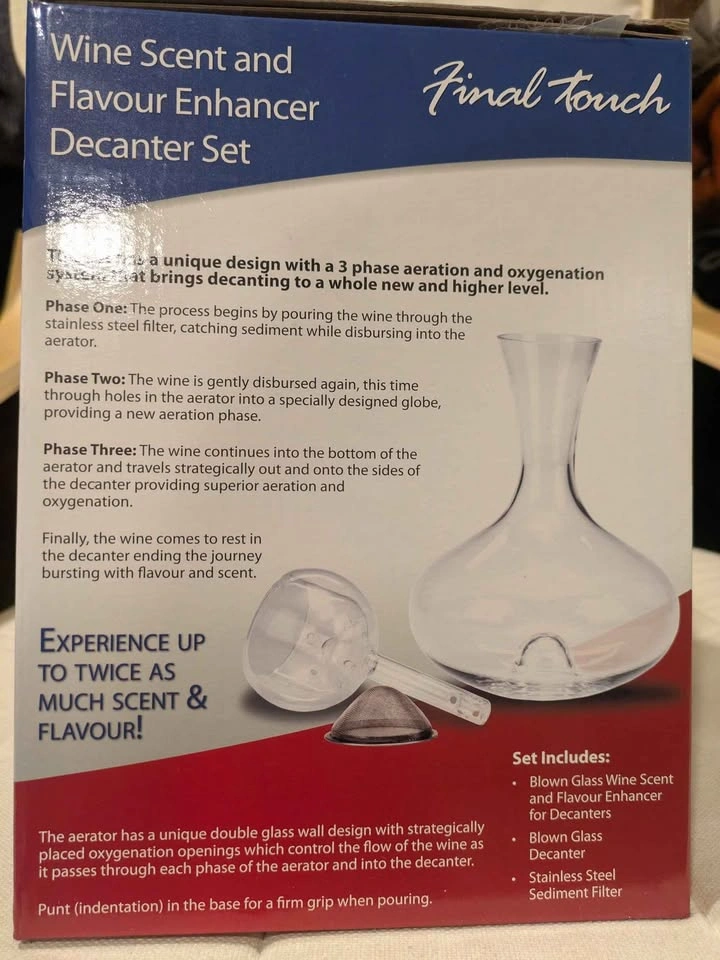 Wine Scent and Flavour Enhancer Decanter Set - photo 3