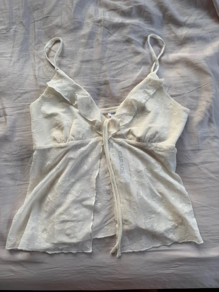 Garage Embroidered Mesh Flyaway Cami Top - photo 2