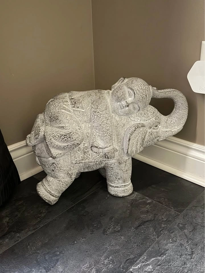 Sleeping Buddha on Elephant Statue - photo 2