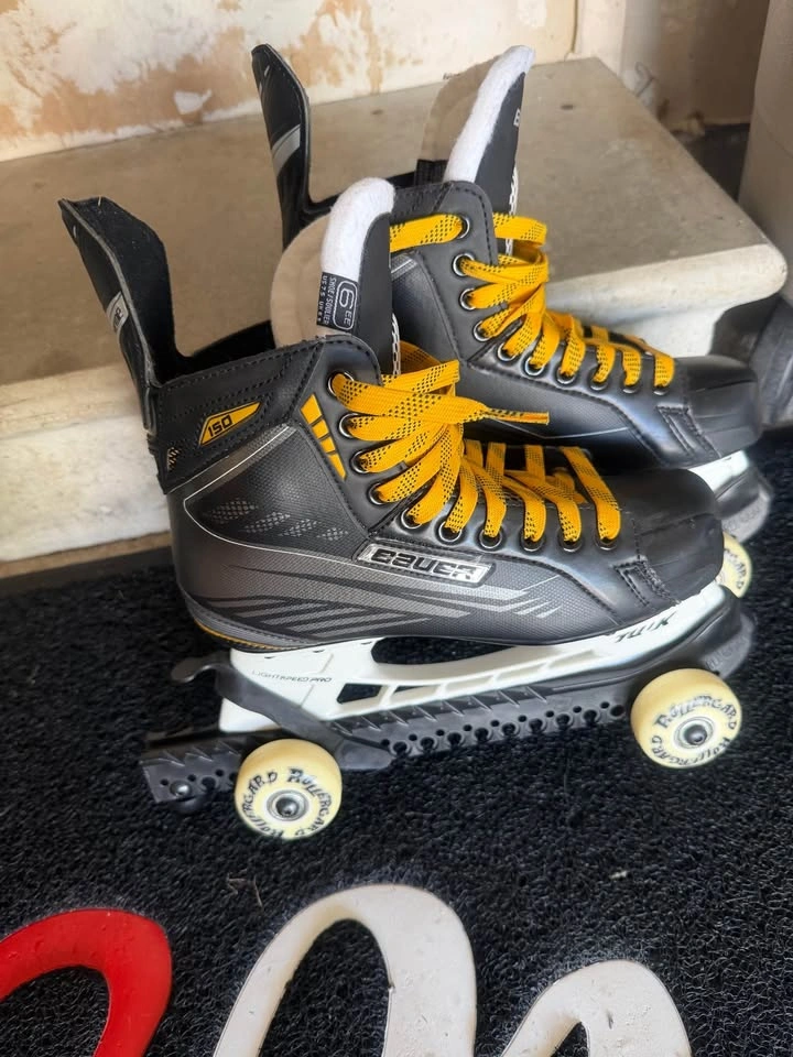 Bauer Supreme 150 Ice Hockey Skates Size 6 EE with Rollergards - photo 3