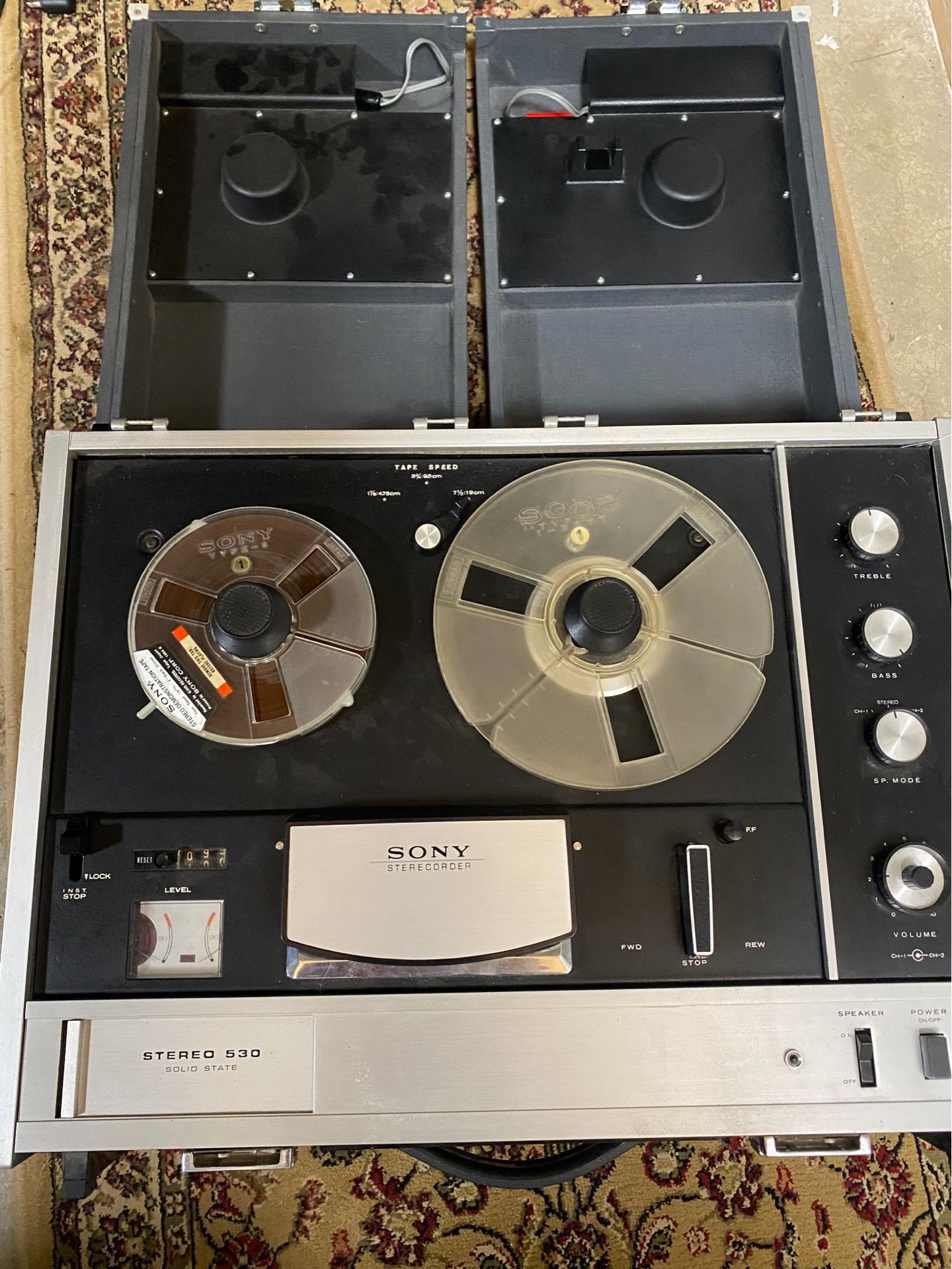 Vtg Sony Tapecorder TC-530 Solid State Stereo Reel Recorder