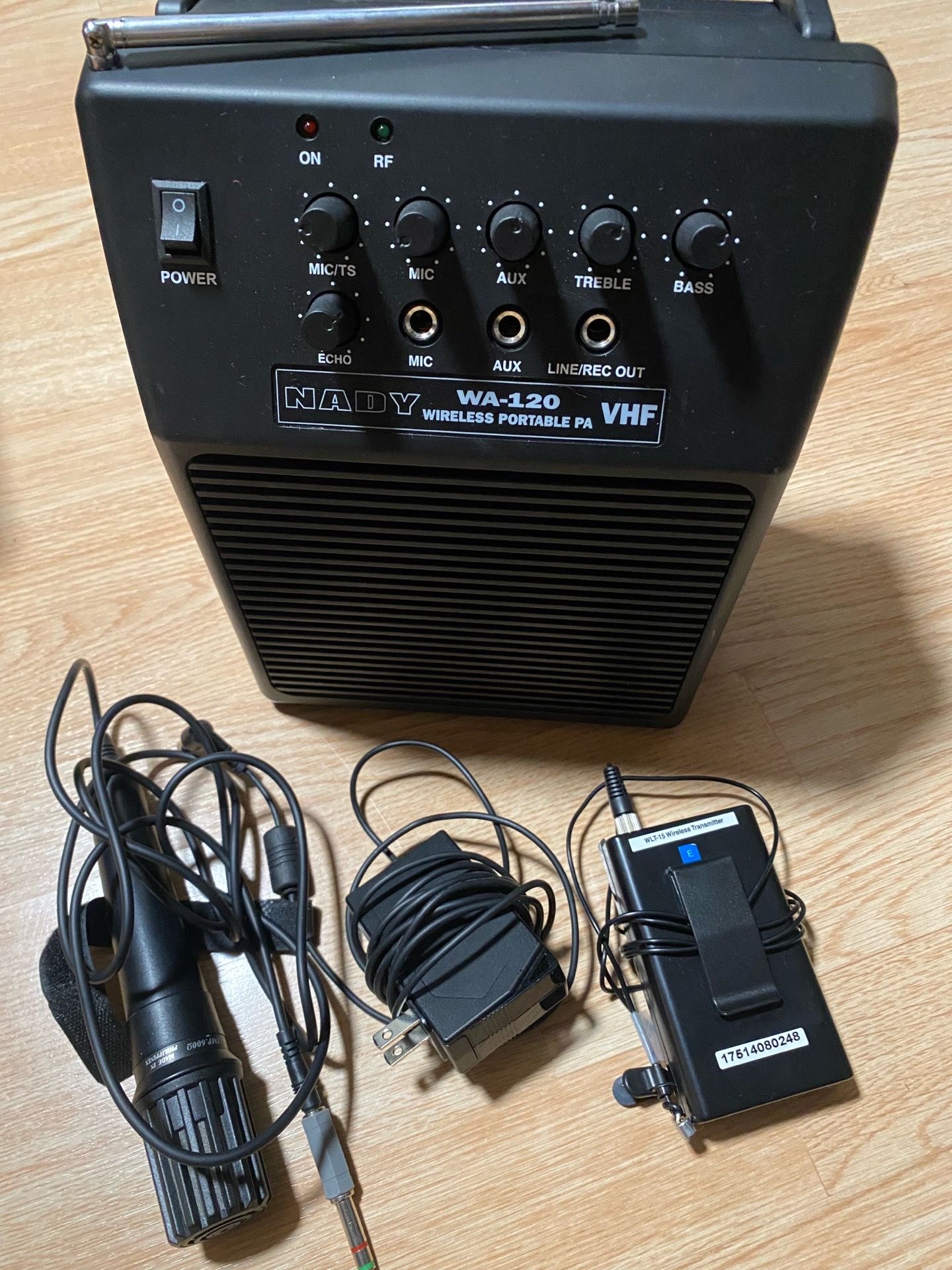Nady WA-120 Portable Wireless PA System w/ wireless mic and wire