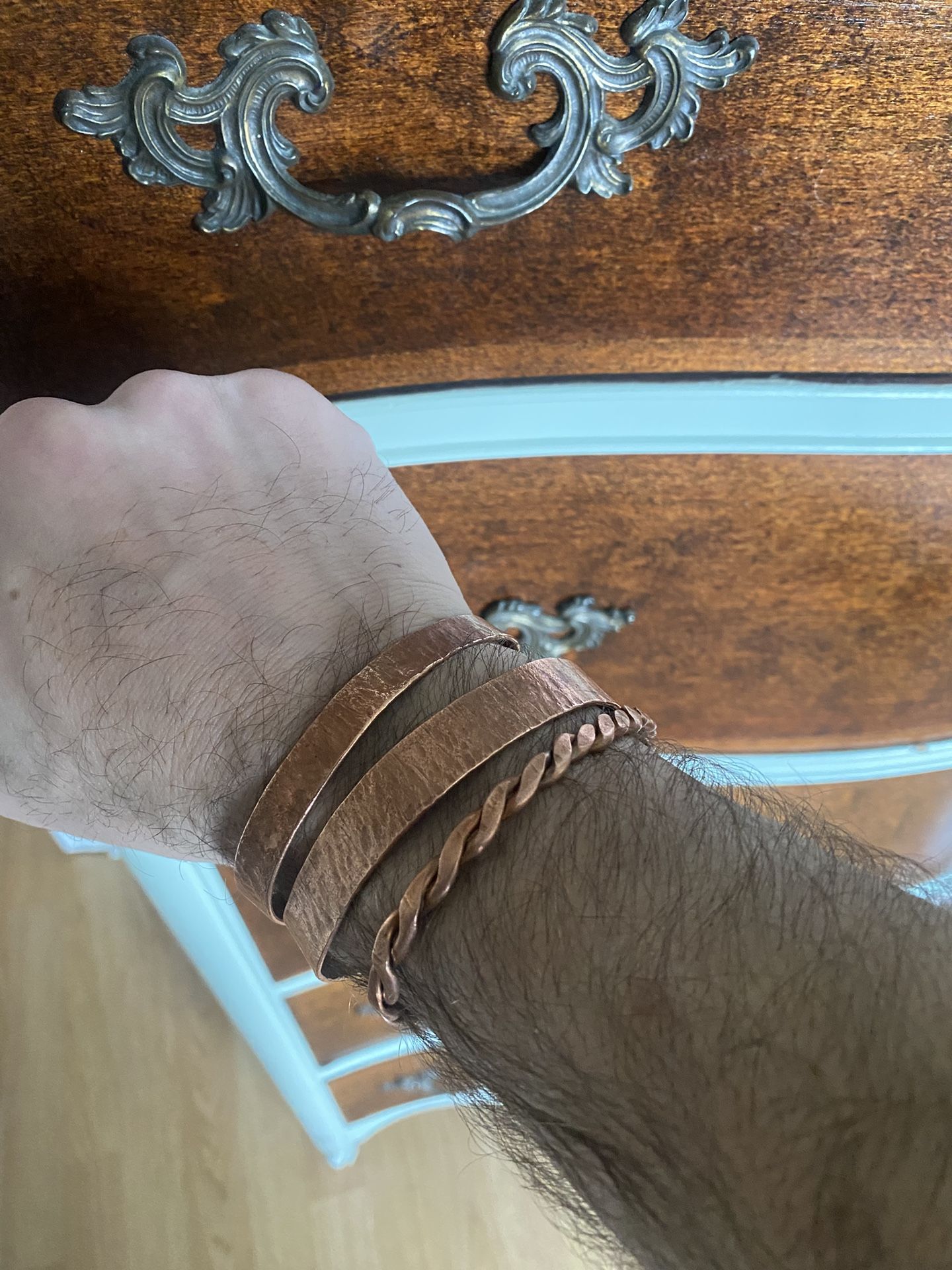 Handmade Solid Copper Bracelets - photo 4