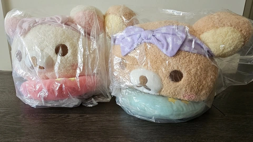 [NIB] Rilakkuma Pajama Party Lying Down Plush Toy XL (Set of 2) - photo 3