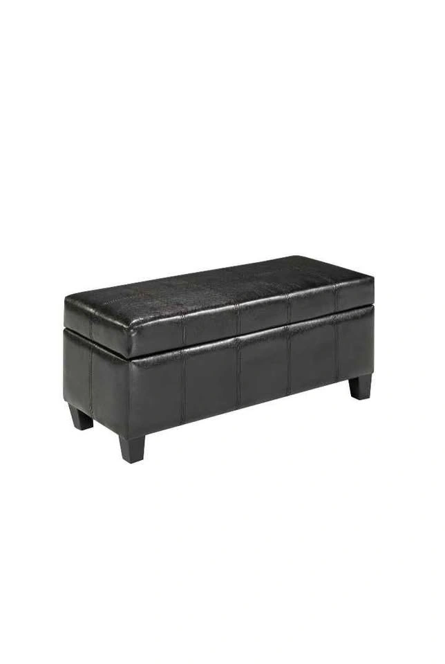 Ottoman Footrest with storage in dark brown - photo 3