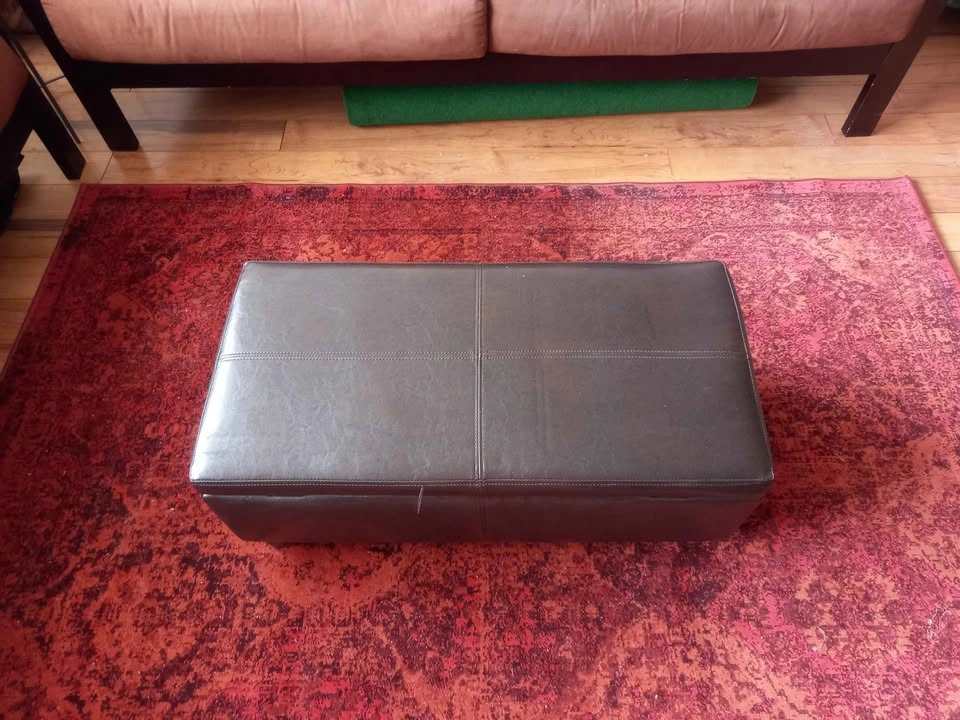 Ottoman Footrest with storage in dark brown - photo 4