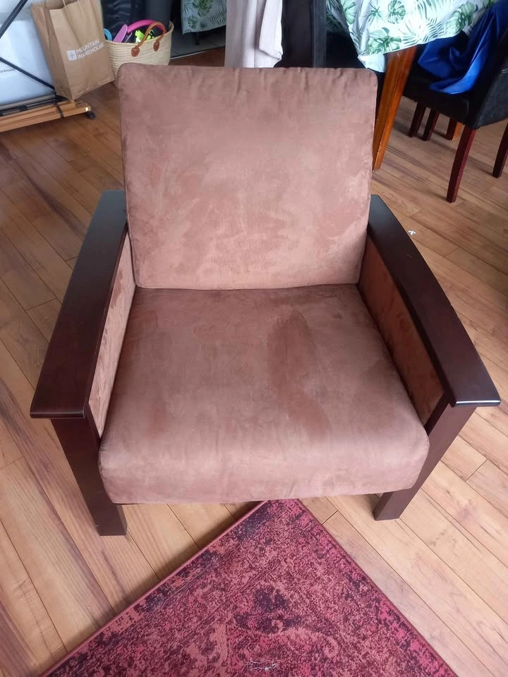 Solid Wood 3 Piece Livingroom Sofa Set - photo 4