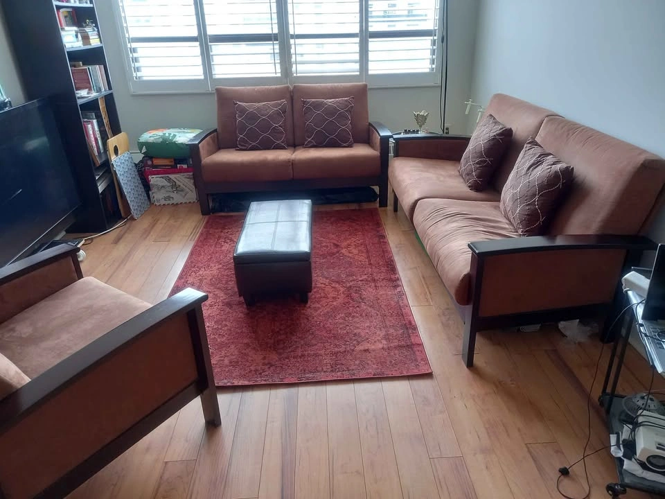Solid Wood 3 Piece Livingroom Sofa Set - photo 5