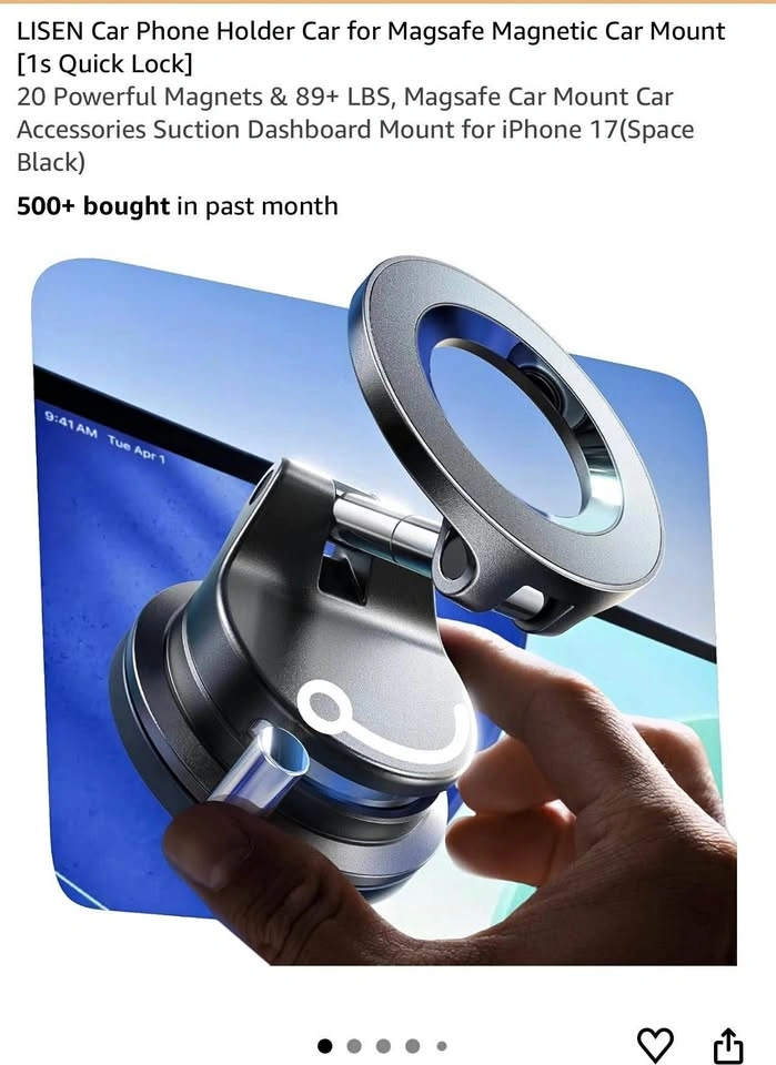 LISEN Car Phone Holder for Magsafe Magnetic Car Mount