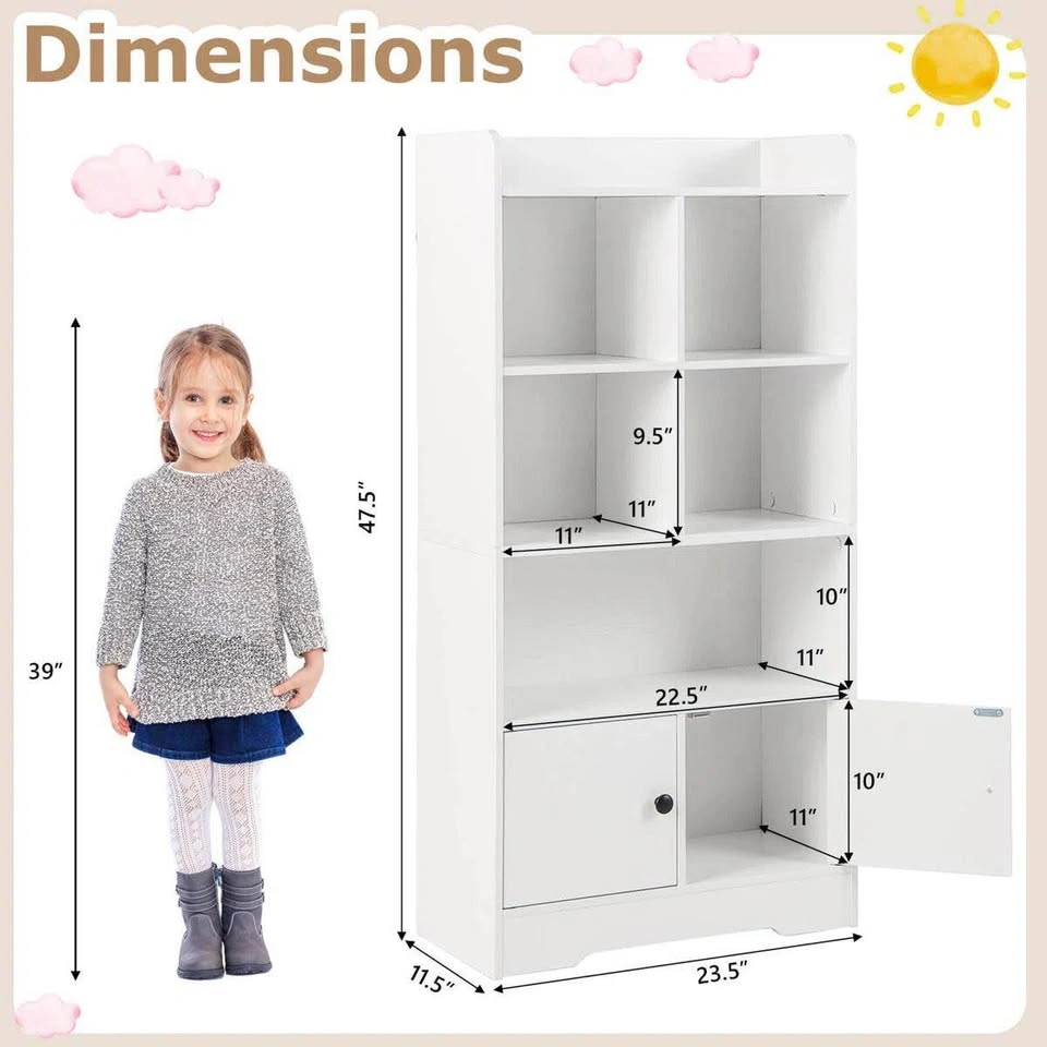 Lavonia 47.5” Cube Bookcase – White | Brand New in Box - photo 4