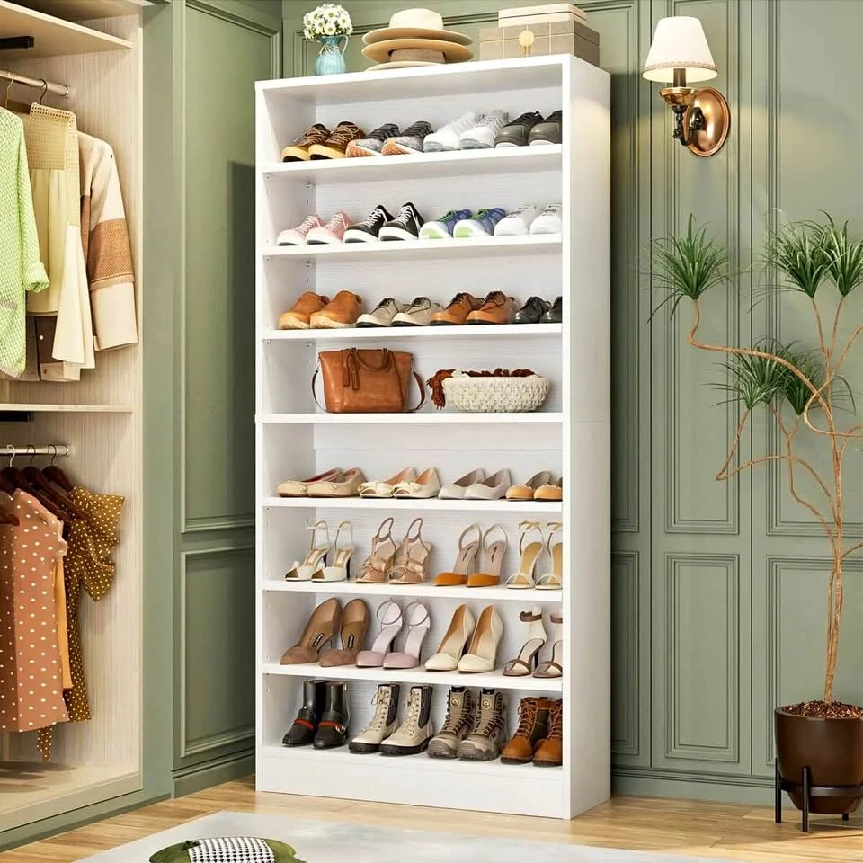 9-Tier Shoe Storage Cabinet – White