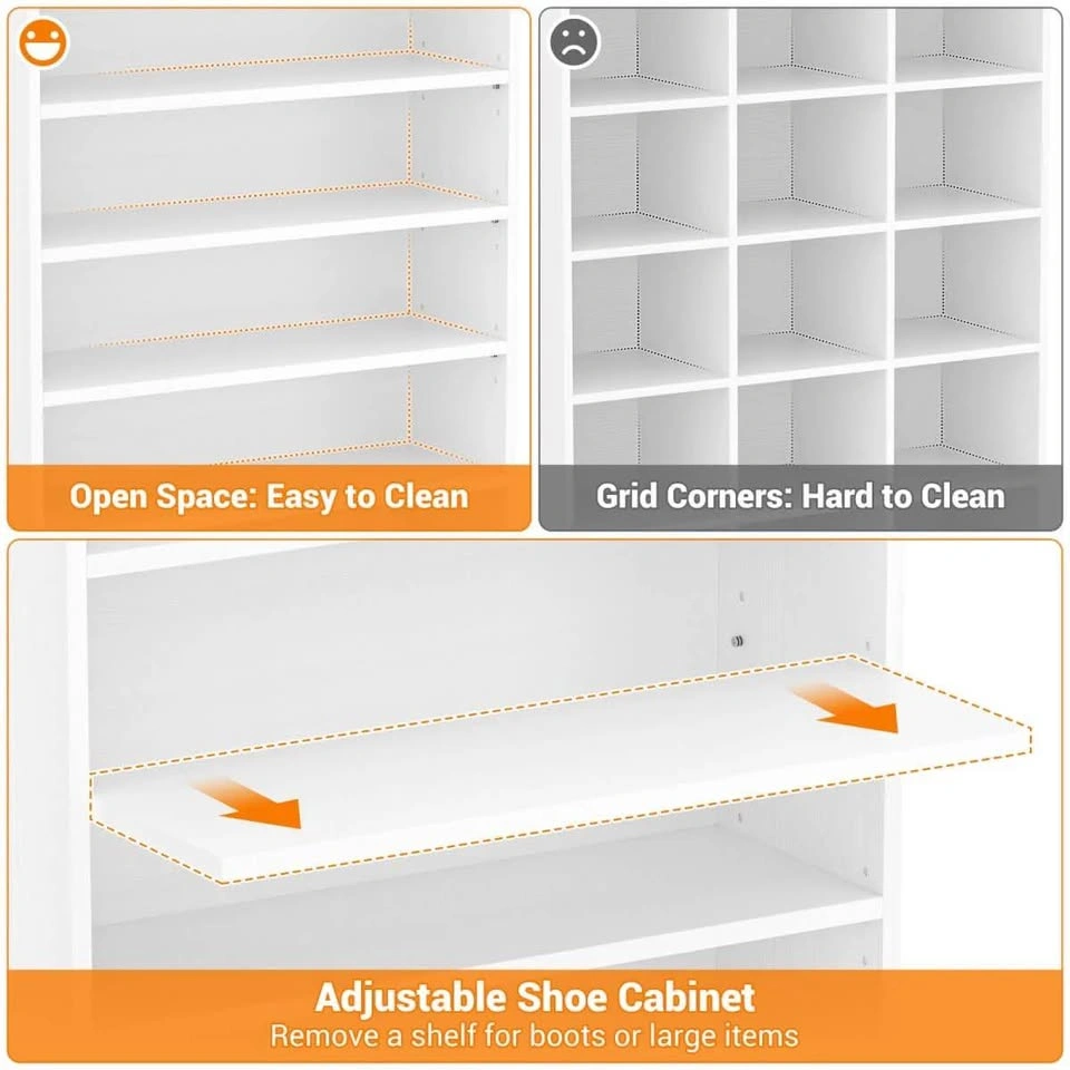 9-Tier Shoe Storage Cabinet – White - photo 4