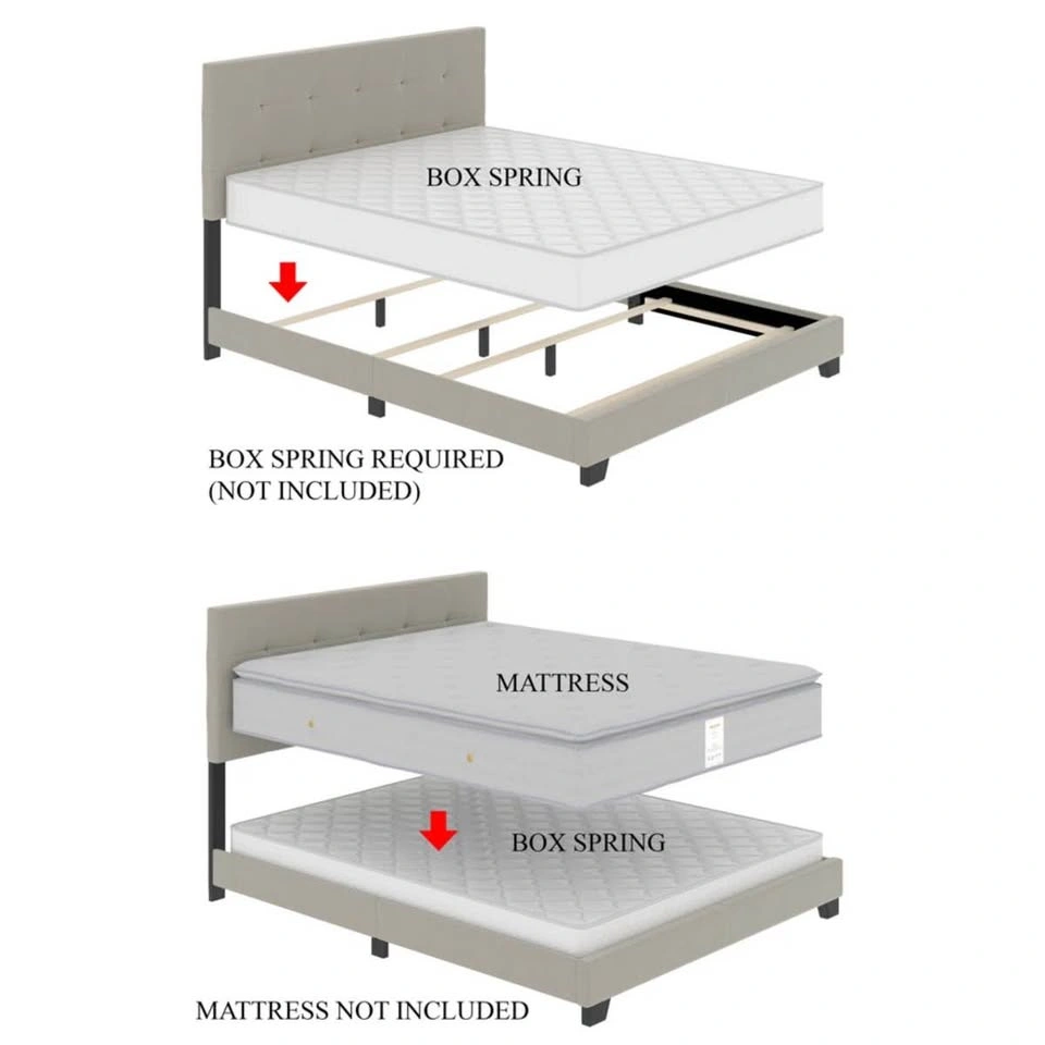 Ameire Upholstered Bed – Queen | Beige - photo 3