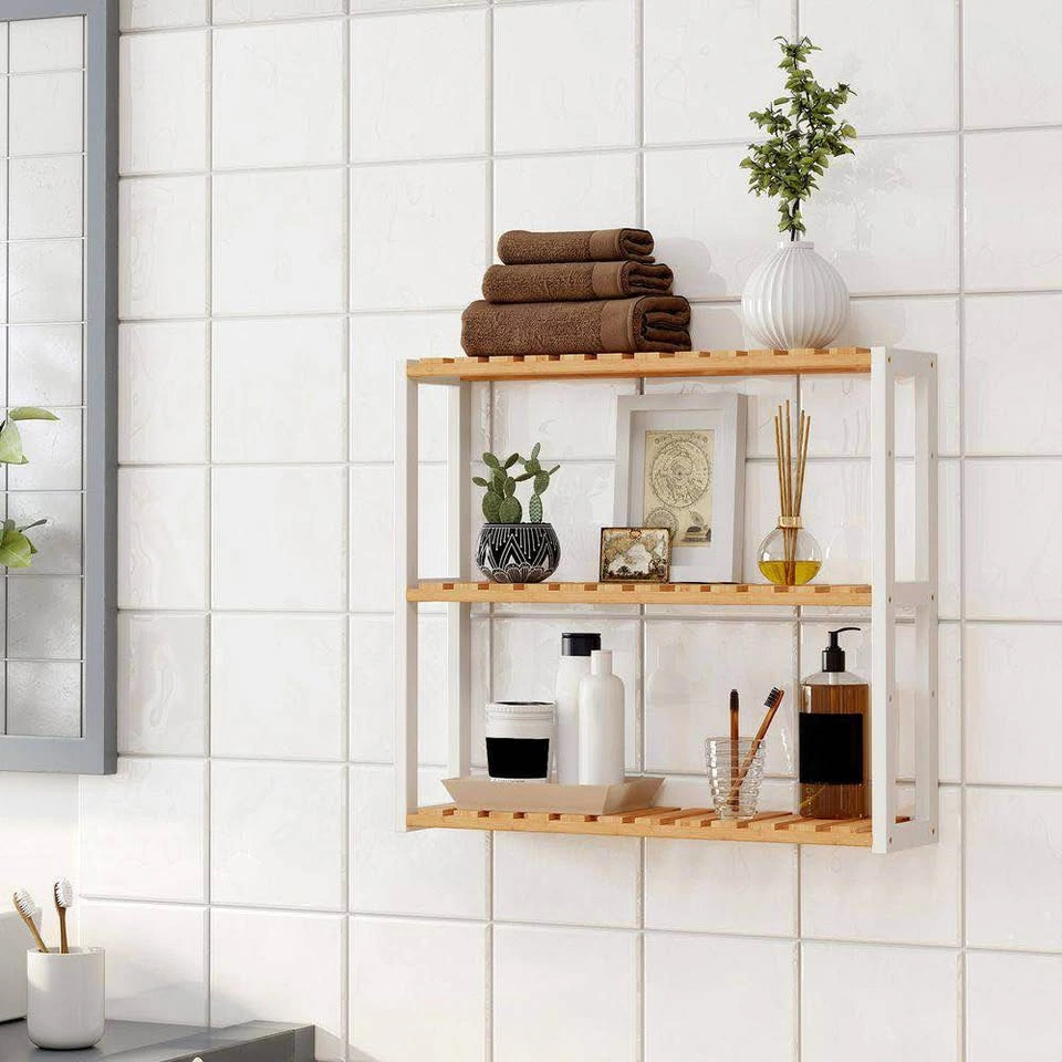 SONGMICS Bamboo Bathroom Shelf / Plant Rack – UBCB13WN - photo 3