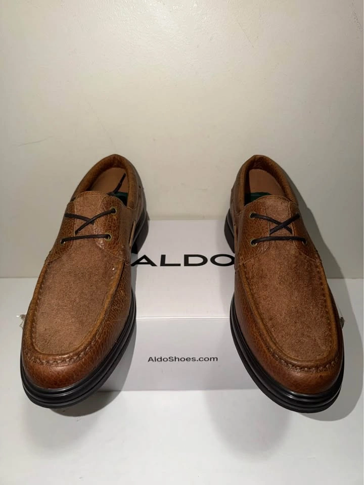 New Aldo Men Leather Boat Shoes. Size 13 US. Firm price. - photo 2