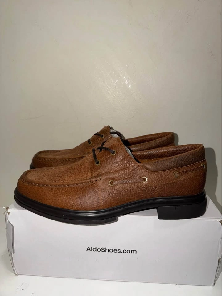 New Aldo Men Leather Boat Shoes. Size 13 US. Firm price. - photo 3