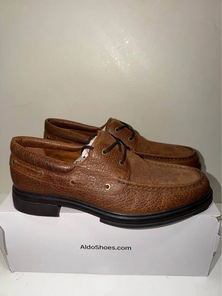 New Aldo Men Leather Boat Shoes. Size 13 US. Firm price. - photo 4