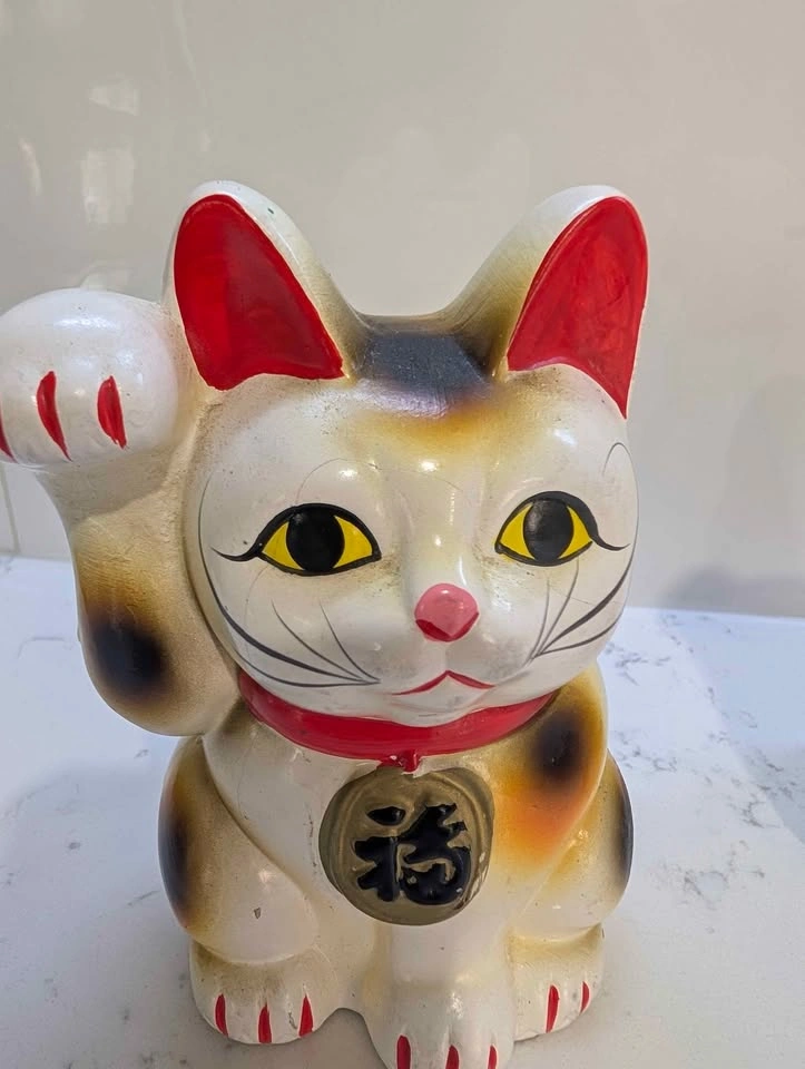 Set of 2 Maneki Neko Lucky Cats - photo 2