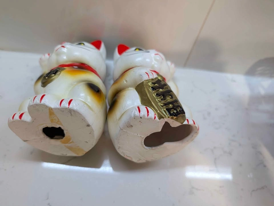 Set of 2 Maneki Neko Lucky Cats - photo 4