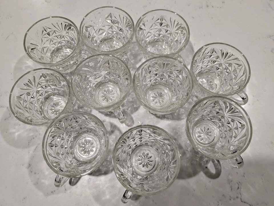 Set of 10 Glass Cups