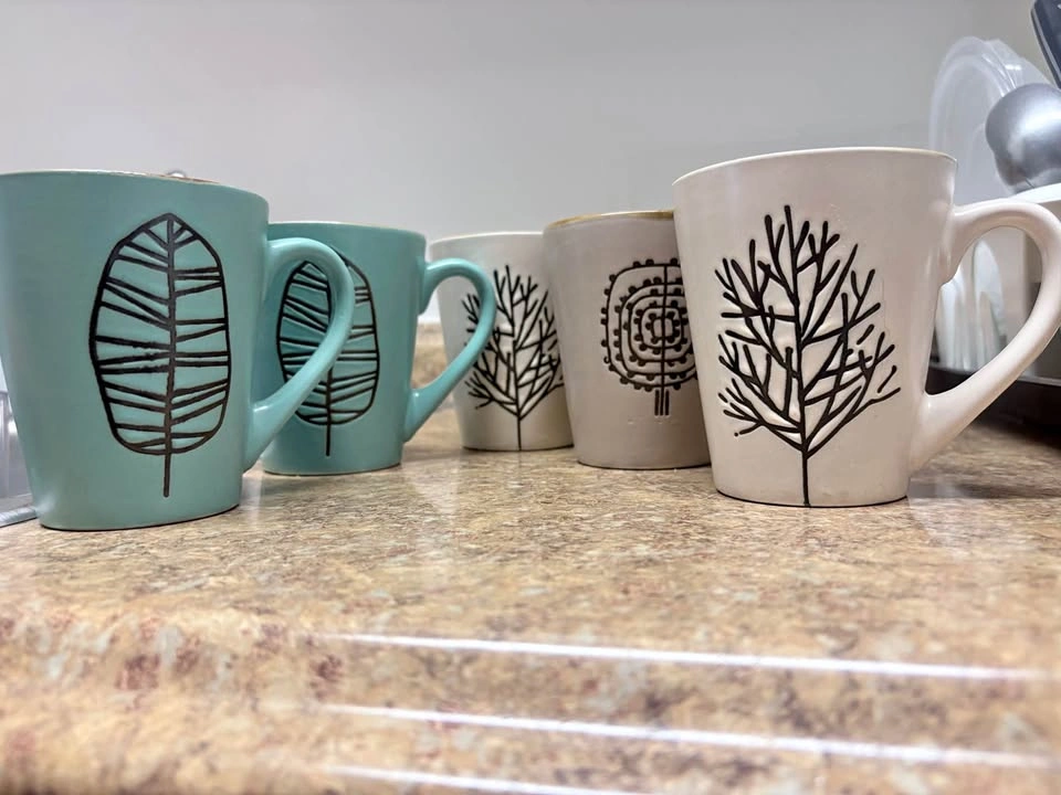 Set of 5 Nature-Themed Mugs + mug tree - photo 2
