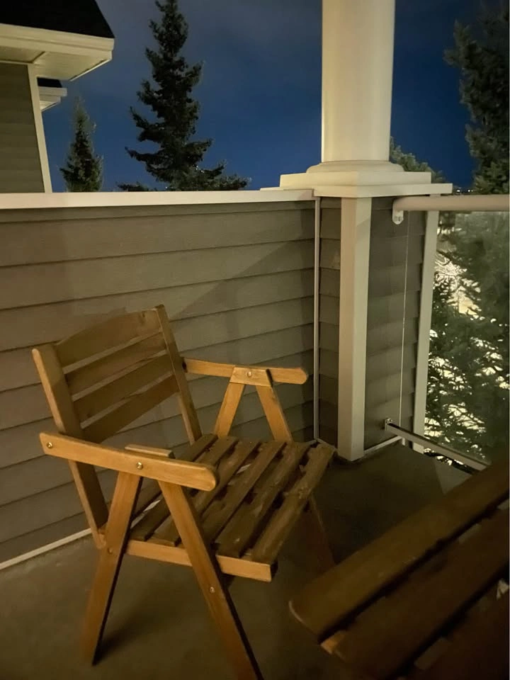 IKEA Solid Wood Patio Table + 2 Chairs - photo 3