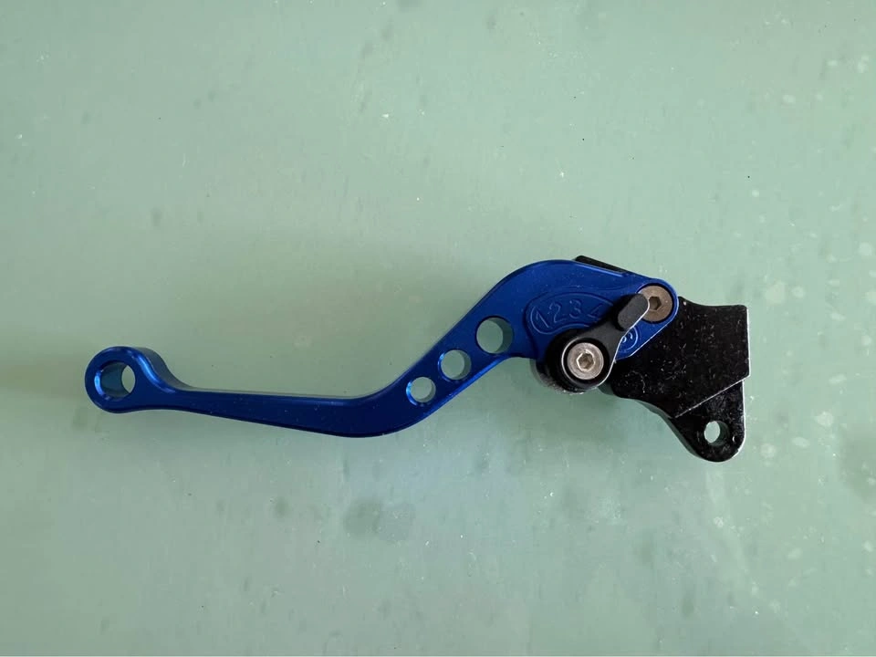 Blue Adjustable Motorcycle Brake and Clutch Levers - photo 2