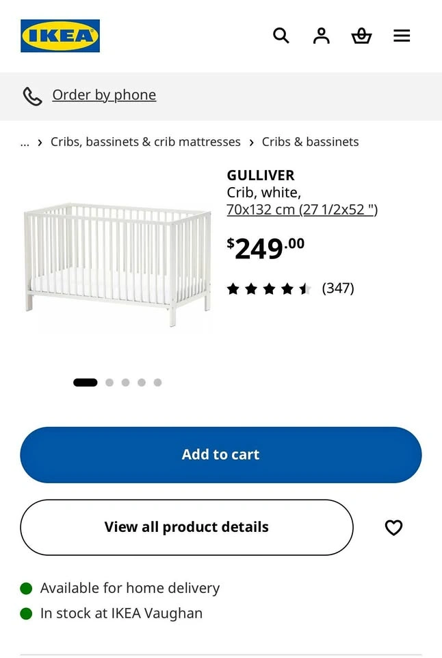 IKEA GULLIVER Crib