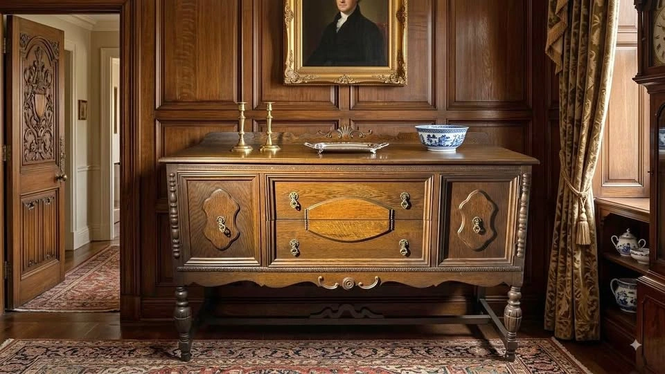 Vintage buffet table