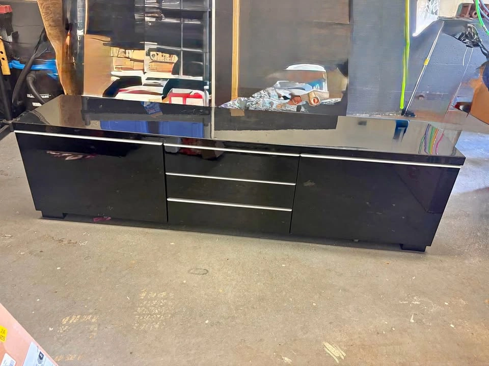 IKEA besta media unit - high gloss black