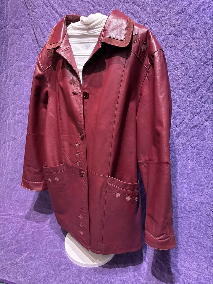 Lekra Red Leather Jacket - photo 2