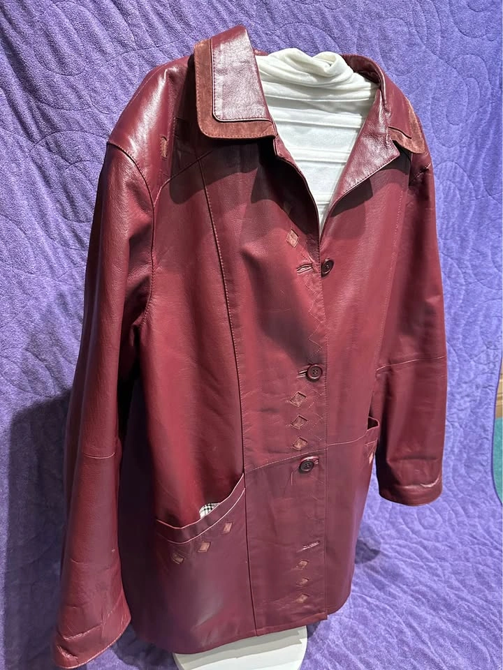 Lekra Red Leather Jacket - photo 5