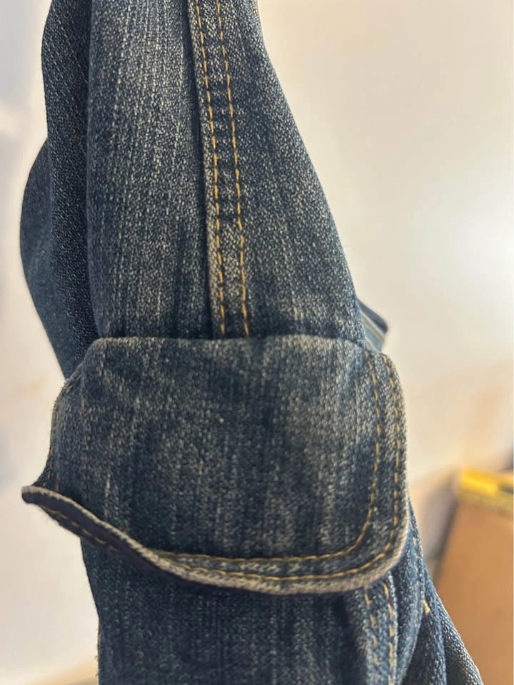 Denim Multi-Pocket Crossbody Bag - photo 4