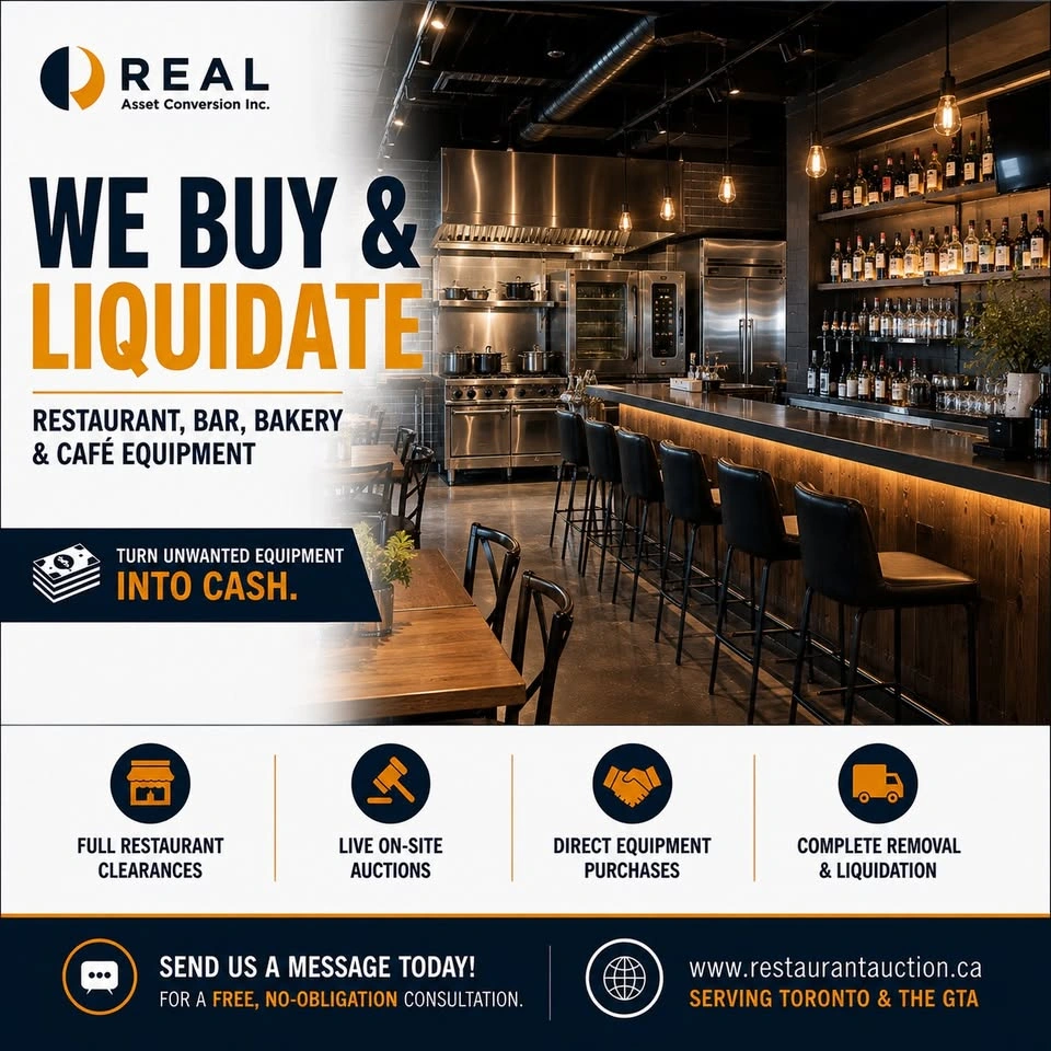 WANTED: Restaurant Equipment - Cash Now!