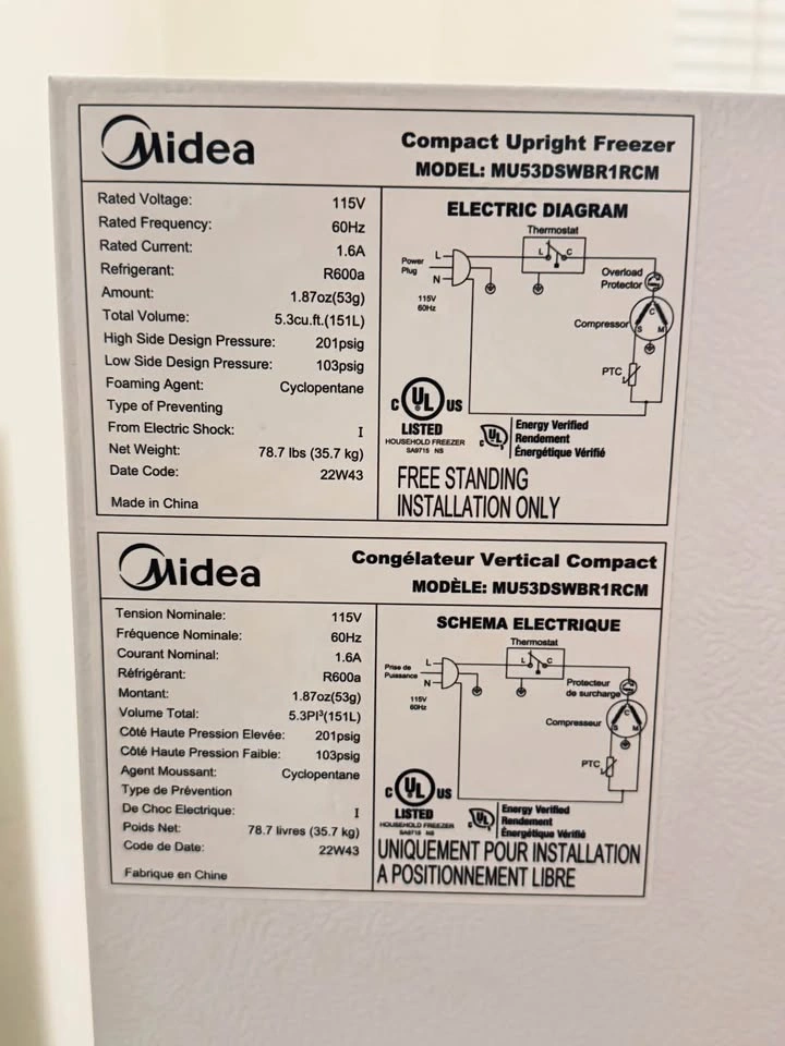 5.3 Cu. Ft. Upright Freezer – $125 OBO - photo 4