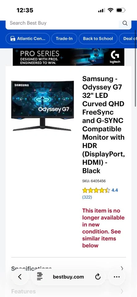 Samsung Odyssey G7 32" Curved Gaming Monitor (1440p, 240Hz, 1ms) - photo 5