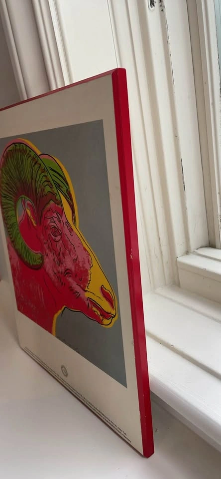 Vintage 1992 Andy Warhol "Bighorn Ram" Pop Art Poster - photo 3