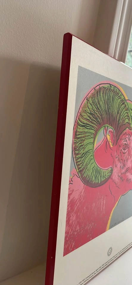 Vintage 1992 Andy Warhol "Bighorn Ram" Pop Art Poster - photo 4