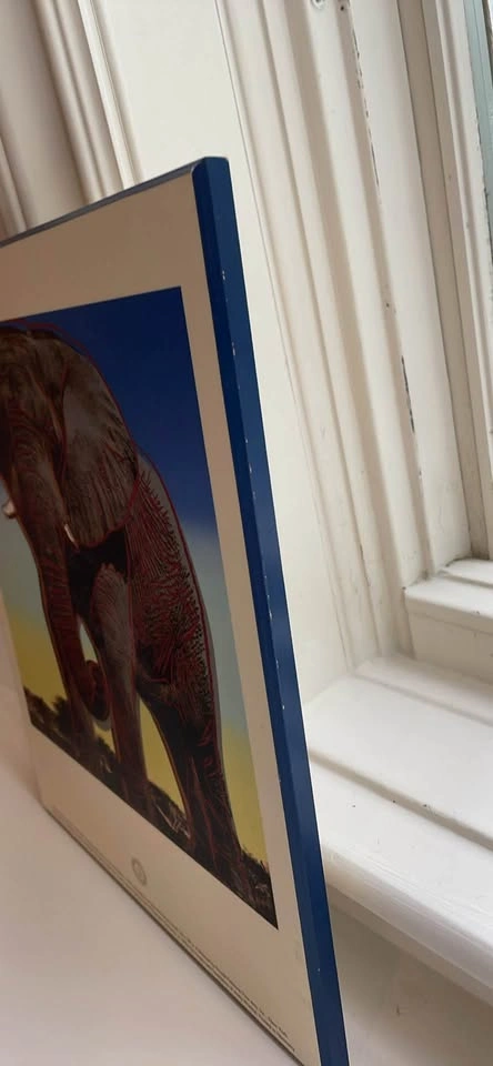 Vintage 1992 Andy Warhol "African Elephant" Pop Art Poster - photo 4