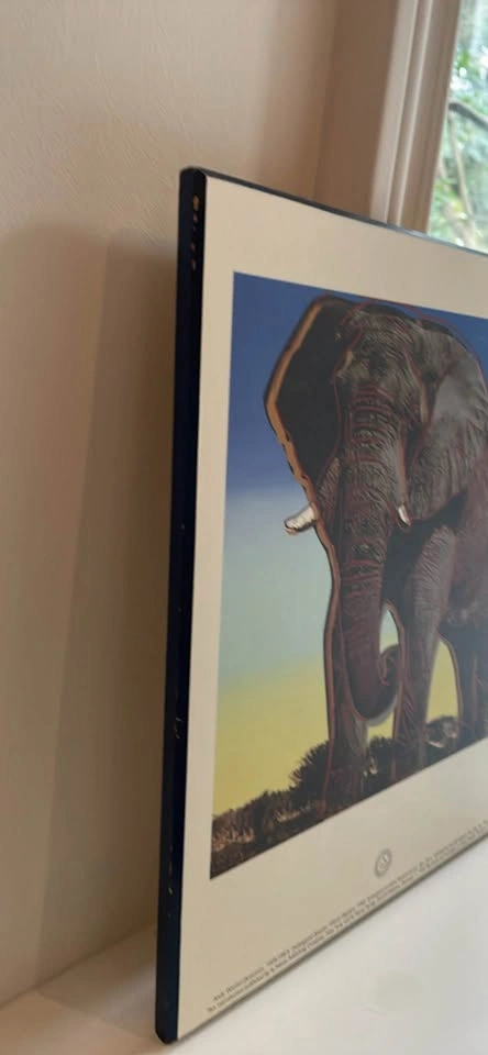 Vintage 1992 Andy Warhol "African Elephant" Pop Art Poster - photo 5