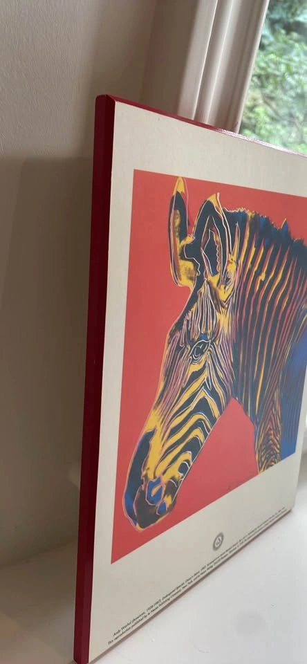 Vintage 1992 Andy Warhol "Grévy's Zebra" Pop Art Poster - photo 5