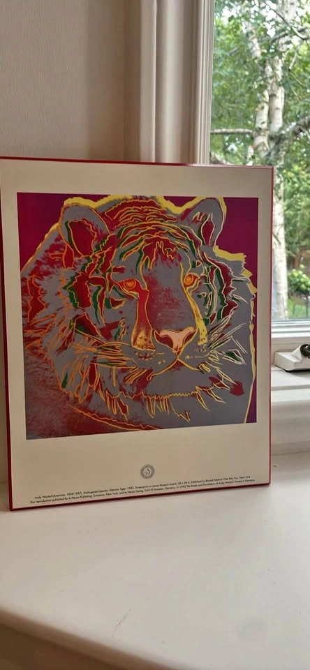 Vintage 1992 Andy Warhol "Siberian Tiger" Pop Art Poster