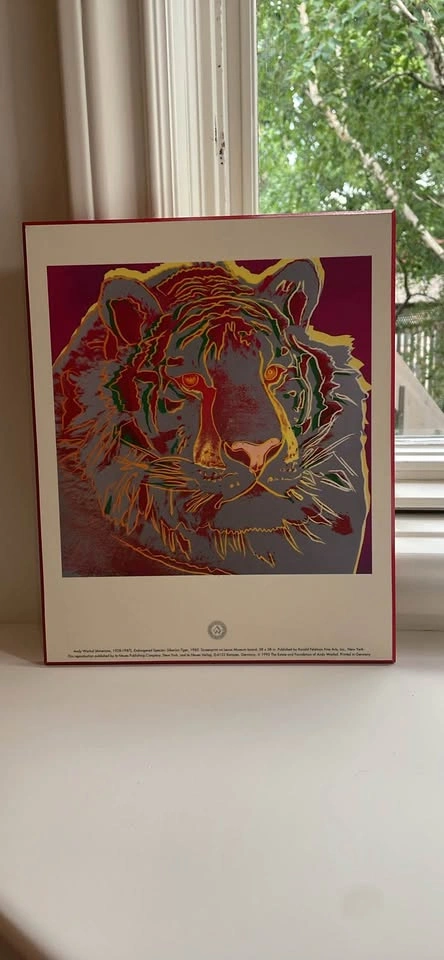 Vintage 1992 Andy Warhol "Siberian Tiger" Pop Art Poster - photo 2