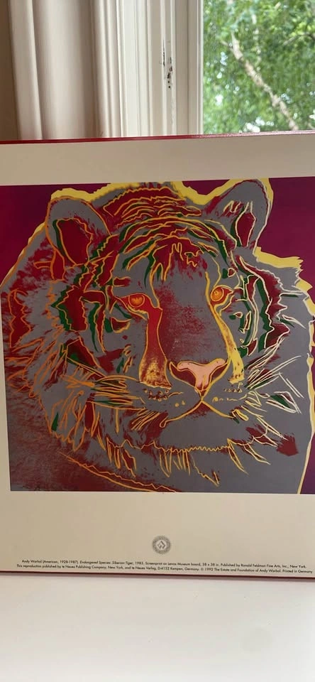 Vintage 1992 Andy Warhol "Siberian Tiger" Pop Art Poster - photo 3