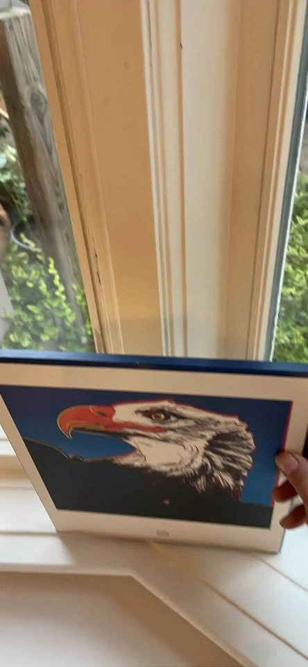 Vintage 1992 Andy Warhol "Bald Eagle" Pop Art Poster - Wood Bloc - photo 2