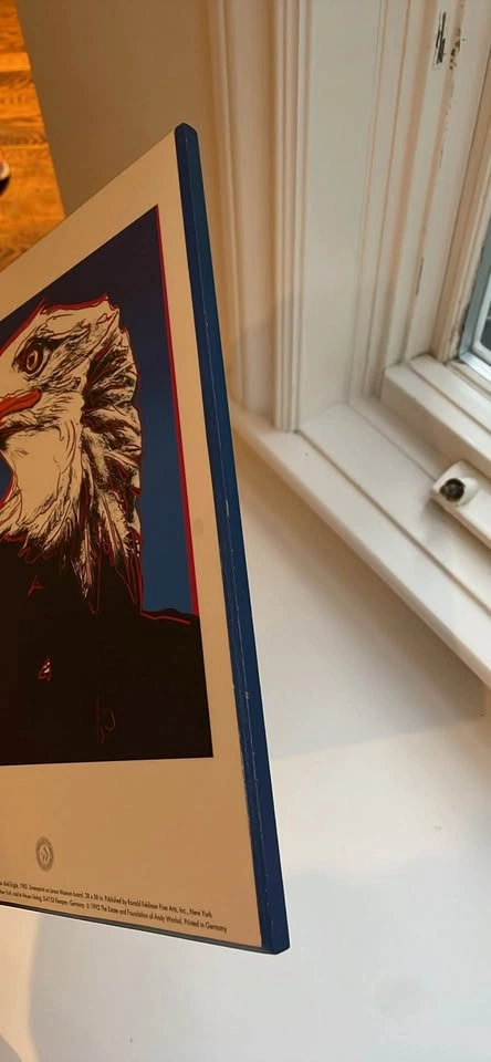 Vintage 1992 Andy Warhol "Bald Eagle" Pop Art Poster - Wood Bloc - photo 4