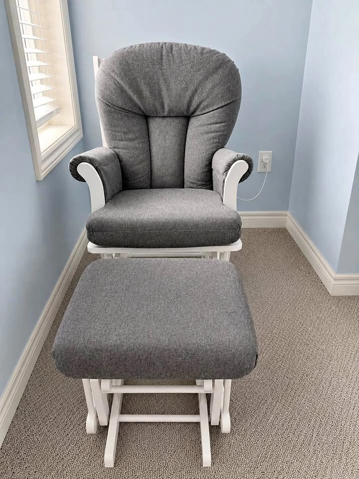 Nursing Glider Rocker Chair with Matching Ottoman