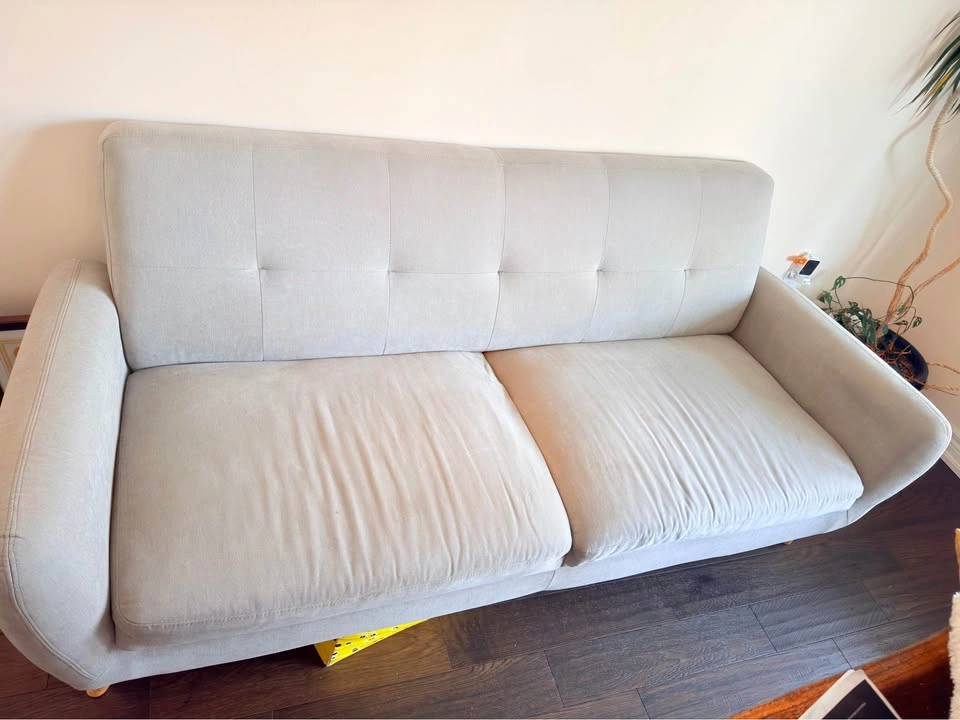 Light Grey Mid-Century Modern Sofa - photo 2