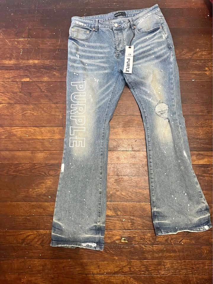 Purple Jeans Straight Leg